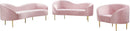 Ritz Pink Velvet Loveseat