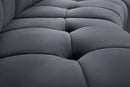 Limitless Grey Velvet 6pc. Modular Sectional