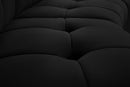 Limitless Black Velvet 3pc. Modular Sectional