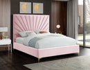Eclipse Pink Velvet Full Bed