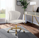 Finley Cream Velvet Office Chair