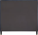 Harlie Navy Velvet Full Bed