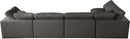 Plush Grey Velvet Standard Cloud Modular Sectional