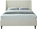 Eva Cream Velvet Full Bed