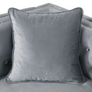 Amie Glam Gray & Black Sectional w/Storage