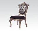 Acme Chantelle Button Tufted Back Seat Dining Side Chair (Set of 2) in Antique Platinum 60542