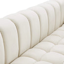 Gwen Cream Velvet Sofa