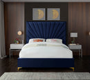 Eclipse Navy Velvet King Bed