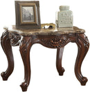 Acme Furniture Jardena End Table in Marble/Cherry Oak 81657