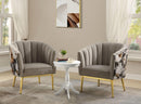 Colla Black Velvet & Gold Accent Chair
