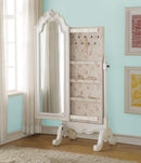 Edalene Pearl White Jewelry Armoire (Cheval)