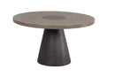 Broager 5 Pc Dining Table Set (Light Gray Swivel Chairs)
