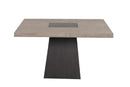 Broager 5 Pc Dining Table Set (White Caster Chairs) Walnut