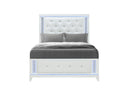 ALINA WHITE FULL BED WITH LED