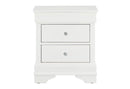 POMPEI METALLIC WHITE NIGHTSTAND
