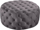 Addison Grey Velvet Ottoman/Bench