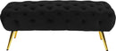 Amara Black Velvet Bench