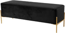 Isla Black Velvet Bench