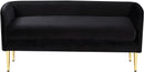 Audrey Black Velvet Bench