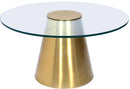 Glassimo Brushed Gold Coffee Table