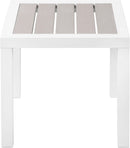 Nizuc Grey manufactured wood Outdoor Patio Aluminum End Table
