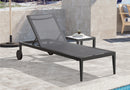 Nizuc White manufactured wood Outdoor Patio Aluminum End Table