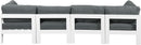 Nizuc Grey Waterproof Fabric Outdoor Patio Modular Sofa