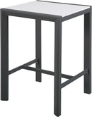 Nizuc White manufactured wood Outdoor Patio Aluminum Square Bar Table