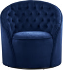 Alessio Navy Velvet Accent Chair