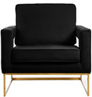 Noah Black Velvet Accent Chair
