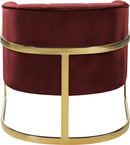 Carter Burgundy Velvet Accent Chair