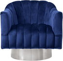 Farrah Navy Velvet Accent Chair