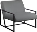 Industry Grey Faux Leather Accent Chair