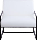 Industry White Faux Leather Accent Chair