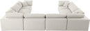 Serene Cream Linen Fabric Deluxe Cloud Modular Sectional