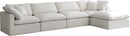 Plush Cream Velvet Standard Cloud Modular Sectional