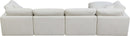 Plush Cream Velvet Standard Cloud Modular Sectional