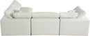 Plush Cream Velvet Standard Cloud Modular Sectional