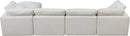 Plush Cream Velvet Standard Cloud Modular Sectional