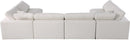 Plush Cream Velvet Standard Cloud Modular Sectional