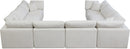 Plush Cream Velvet Standard Cloud Modular Sectional