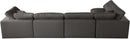 Plush Grey Velvet Standard Cloud Modular Sectional