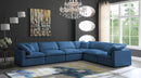 Plush Navy Velvet Standard Cloud Modular Sectional