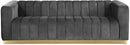 Marlon Grey Velvet Sofa