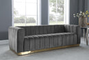 Marlon Grey Velvet Sofa