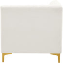 Alina Cream Velvet Corner Chair