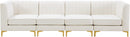 Alina Cream Velvet Modular Sofa