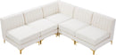 Alina Cream Velvet Modular Sectional