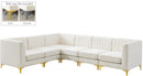 Alina Cream Velvet Modular Sectional