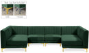 Alina Green Velvet Modular Sectional